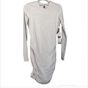 Vuori Long Sleeve Halo Essential Stretch Knit Dress Salt